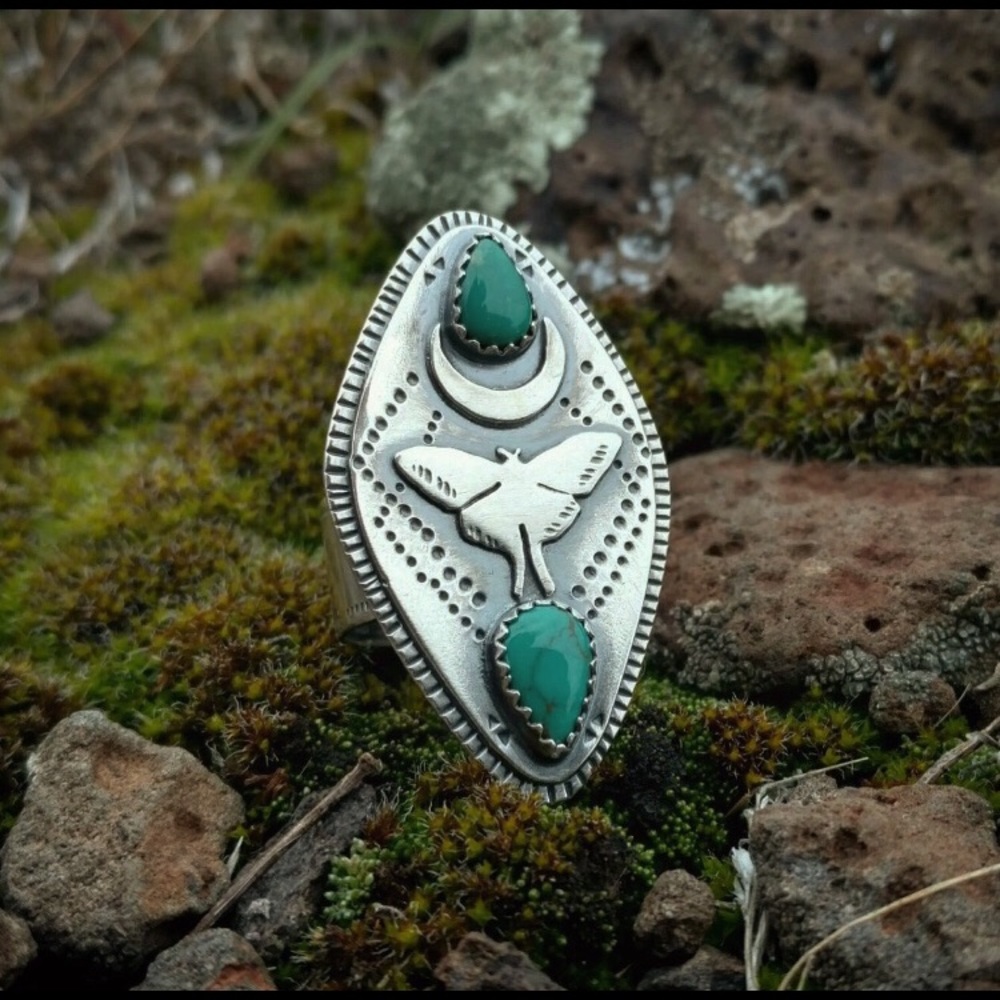 Luna Moth Ring